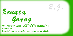renata gorog business card